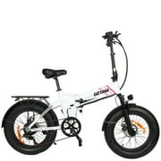 GOTRAX EBE4 Fat Tire Electric Bike 20 In. - 20MPH & 50 Mile Range - 350W Motor - 7 Speed Folding E-Bike