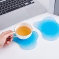 thumbnail image 3 of 2 pc 2Pcs Acrylic Irregular Coaster Cloud Shape Coffee Cup Coaster 6.5x5 Clear Aesthetic Coaster for Desk Mug Pad Bar Drink Coaster Decorative Plates for Kitchen Dining Office Table(Cyan), 3 of 9