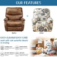 EcoAncheng Stretch Recliner Slipcover, 4 Pieces Printed Lazy Boy Chair