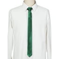 thumbnail image 2 of INSPIRE CHIC Corbatas de Negocios de Color Sólido para Hombre con Autoajuste Verde Talla Única, 2 of 5