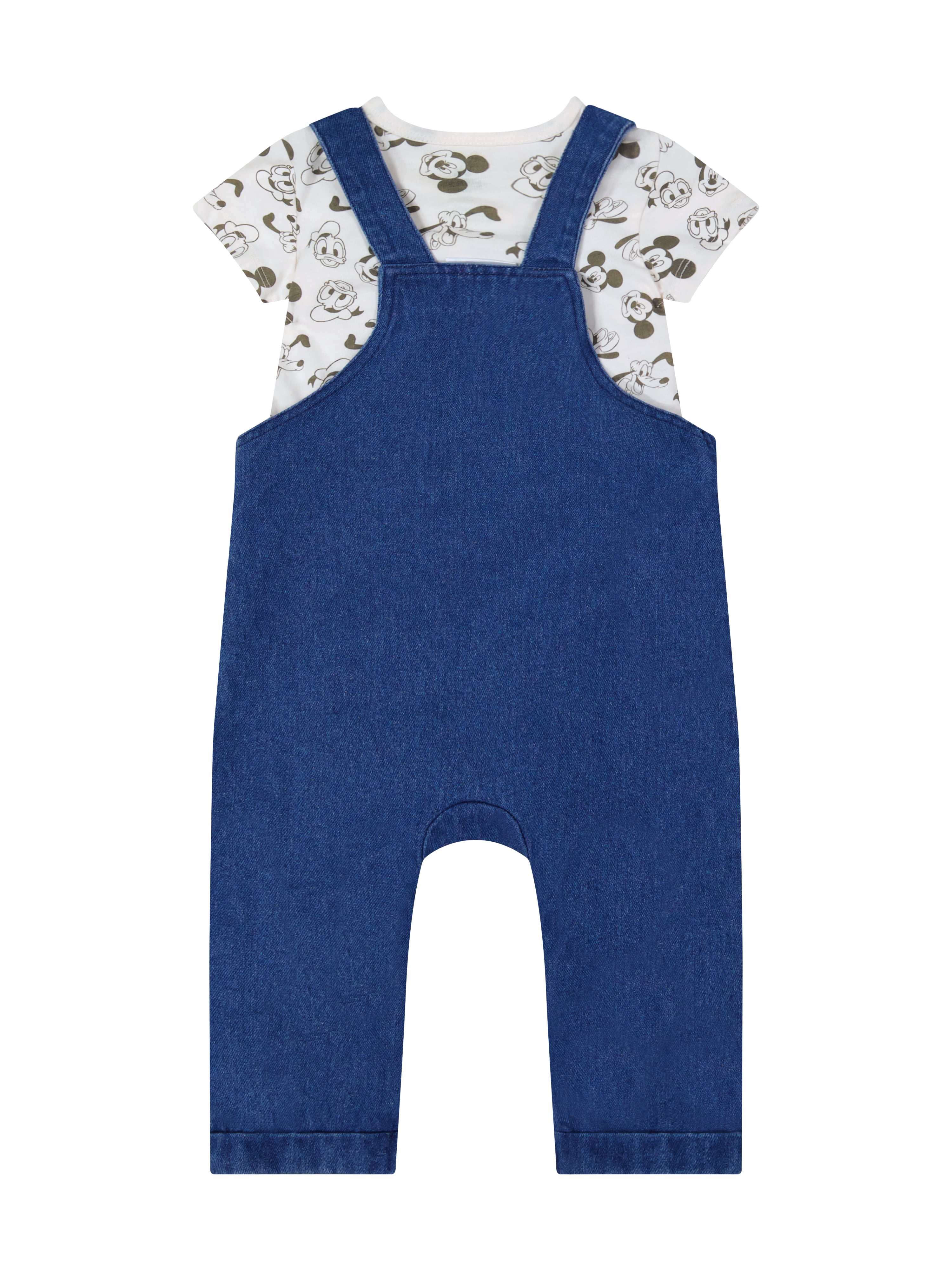 Mickey and Friends Baby Boy 2 Piece Corduroy Overall Set, Sizes 0-24 Months