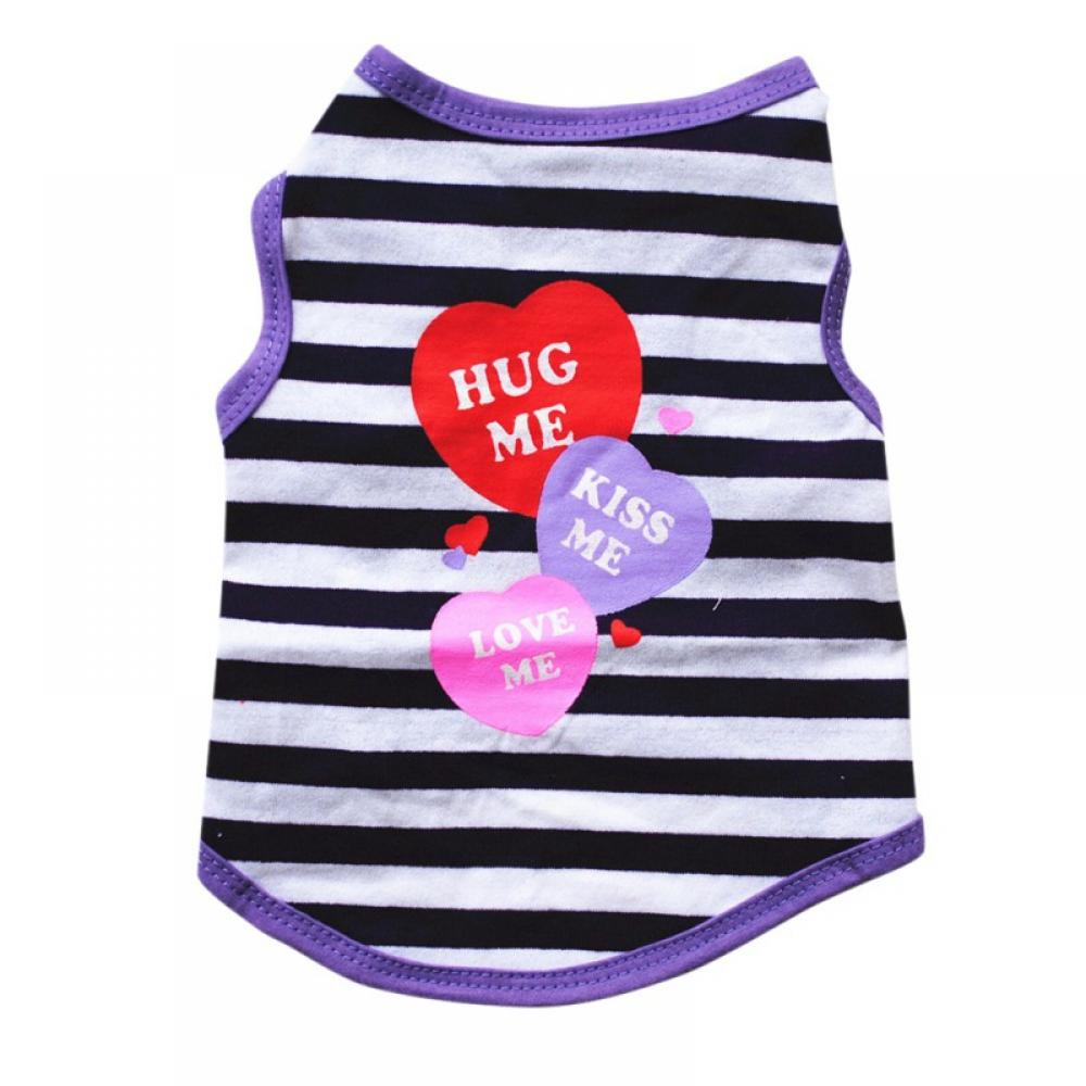 FYCONE Pet Dog Vest, Summer Classic Striped Cotton Shirt Vest, Clothes