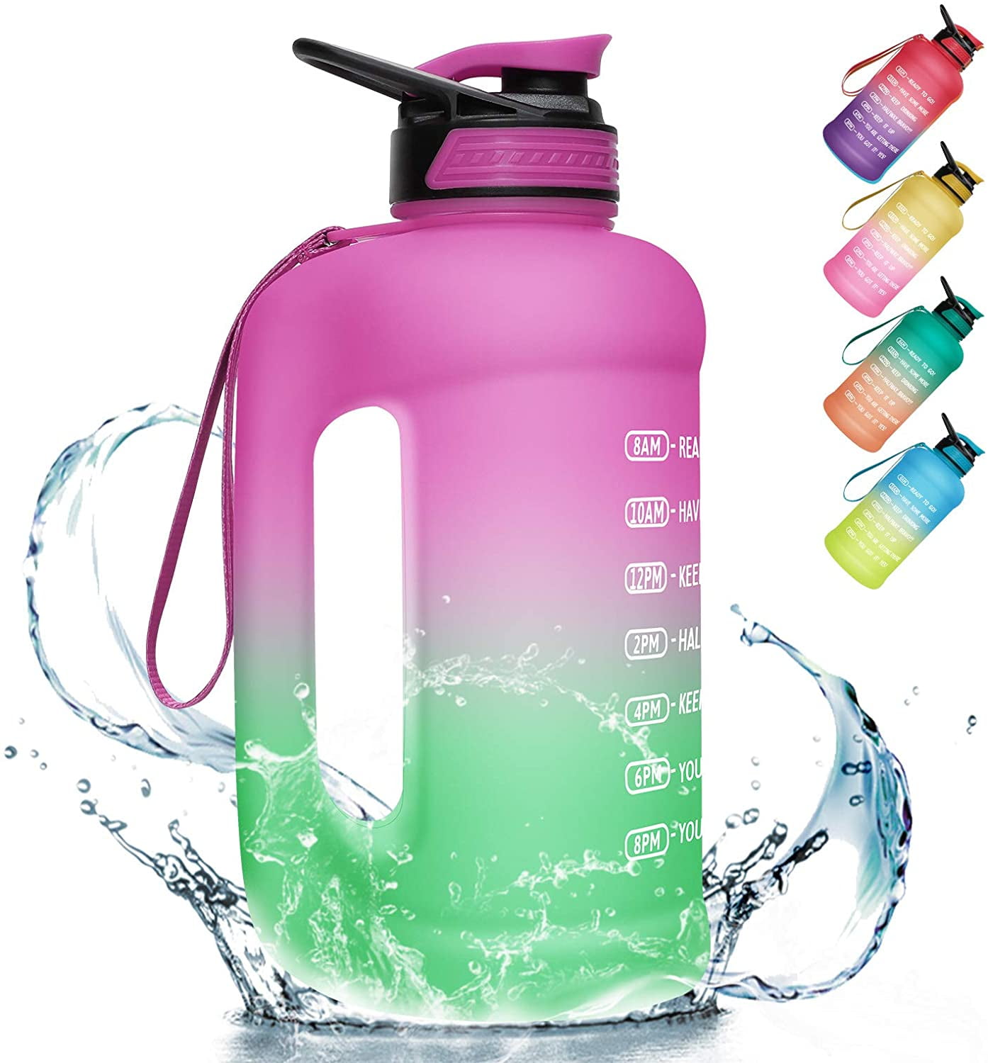 Pink 1 Gallon Plastic Water Bottle BPA Free Jug Container Canteen Eco