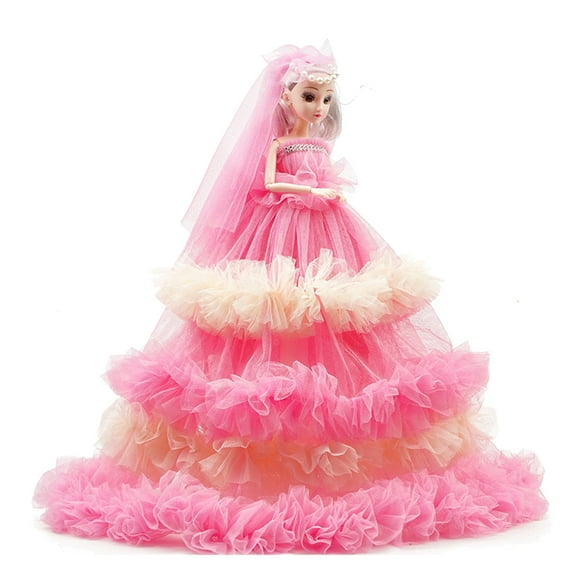 Wosthever Baby Doll Dress Newborn Home School Nursery Dormitorio Vestir Juguete Adorable Cumpleaños para Niños Niños Decoración Rosa roja Wosthever HA073524-04