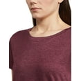 thumbnail image 4 of Stylore Nightgown for Women Soft Night Shirt Comfy Sleepwear Melange Wine 2XL, 4 of 5