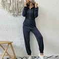 thumbnail image 5 of biudgviw Jumpsuit for Women Fashion Long Sleeve Zip up Hoodies Outfits Lounge Jogger Pants Streetwear Rompers, 5 of 7