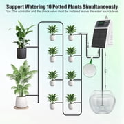 Solar-Powered Automatic Drip Irrigation Kit with 10m Tubing, 10 Drippers