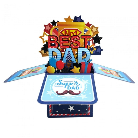 GUOOL 3D Father'S Day Card Father'S Day Greeting Cards for Grandfather Husband Dad, Fathers Day Gifts 6.30 In × 6.89 In