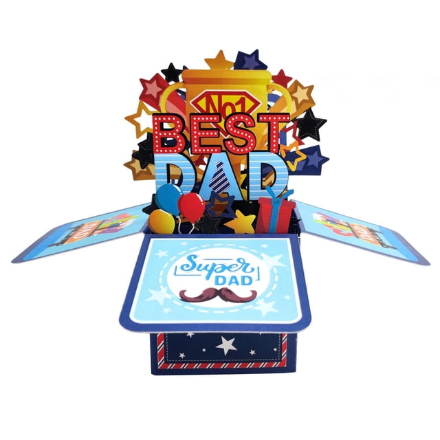 Tarjeta del Día del Padre Regalo del Día del Padre Incluye Etiqueta de Nota Tarjeta de Cumpleaños Tarjetas de Felicitación del Día del Padre para