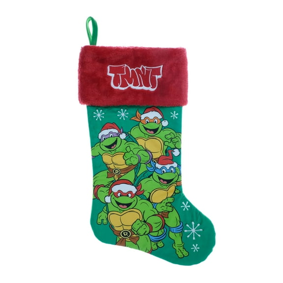 Nickelodeon Teenage Mutant Ninja Turtles 20 inch Christmas Stocking Featuring Leonardo, Michelangelo, Raphael, and Donatello