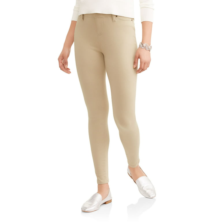 Time and Tru Women's Full Length Soft Knit Color Jeggings 