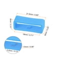 thumbnail image 2 of Unique Bargains 6pack Watch Strap Loop Fastener Rings 18mm Rubber Watch Holder Keeper Light Blue, 2 of 6