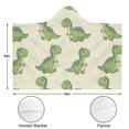 thumbnail image 3 of Wearable Blanket,Mint Dinosaurs with Cacti Cute Hooded Wearable Flannel Blanket for Adults & Teens,Winter Poncho Shawl Wrap Cape Cozy Anti-Pill,60"x80", 3 of 5