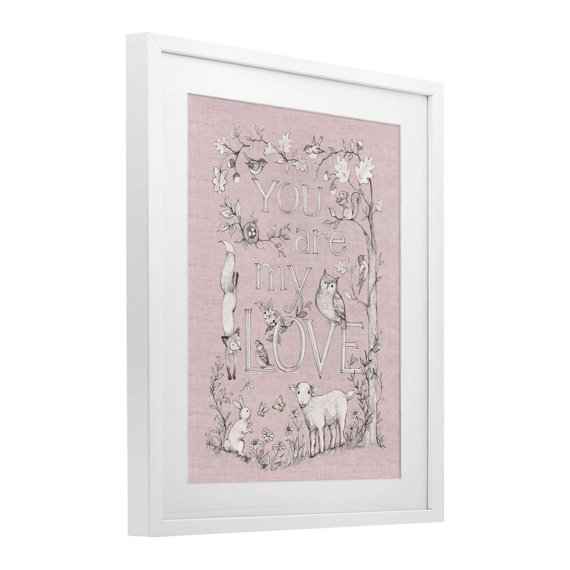 Stupell Industries You Are My Love White Framed Print Under Glass, design by Susan Winget