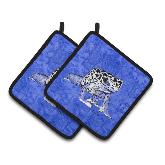 Par de soportes para macetas Caroline's Treasures Frog 8687PTHD 7.5HX7.5W multicolor