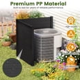 thumbnail image 6 of Gymax 48'' W x 48'' H Outdoor Privacy Fence Screen 2  Panels Air Conditioner Fence with Galvanized Metal Ground Stakes, 6 of 10