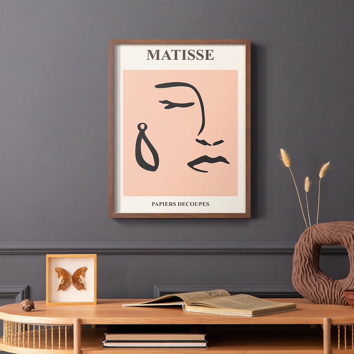 Matisse CXXXVIII Framed Print in Brown Solid Wood 8 x 10 Framed Print