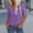 #Purple, variant on George Women's Fashion V-Neck Half Sleeve Oversized T-Shirts,Solid Color,Casual Loose Basic Tops,#Army Green,Size XXXL