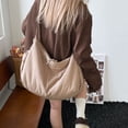 thumbnail image 3 of Waterproof Puffer Hobo Bag for Women, Large Capacity, Side Pocket & Multi-compartment, Casual Shoulder Crossbody Bag for Daily Commute & School (16.9"x11.8"x6.7", 0.51lb), 3 of 16