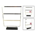 thumbnail image 4 of lionlar deevoka Marble Base Jewelry Rack Metal Earring Display Stand 3 TIer Black Base, 4 of 9