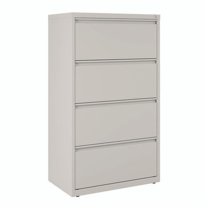Alera ALEHLF3054LG 30 x 18.62 x 52.5 in. Lateral File 4 Legal & Letter-Size File Drawers, Light Gray