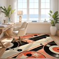 thumbnail image 3 of Design&I 6'x9' Ultra Soft Area Rug, Record Vintage Music Disc Guitar Striped Musical Instrument Cd None Fluffy Washable Non Shedding for Guest Room Bedroom Living Room, 3 of 7