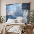 thumbnail image 3 of Navy Blue Ombre Large Tapestry for Bedroom Wall Hanging Tapestry, Modern Oil Painting Geometric Ceiling Backdrop Tapestries Poster Blanket Wall Decor for Teens Room Living Room Dorm 86" x 104", 3 of 8