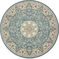 thumbnail image 2 of Rugs.com Rabia Collection Rug – 10' Round Blue Low Rug Perfect For Kitchens, Dining Rooms, 2 of 9