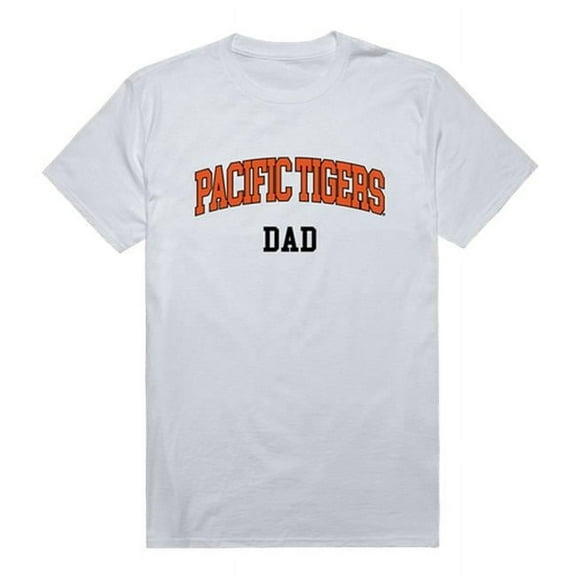 W Republic Products 548-248-WHT-04 University of the Pacific Tigers College Dad T-Shirt, White - Extra Large