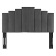 thumbnail image 2 of Noelle Performance Velvet Full or Queen Headboard Charcoal, 2 of 6