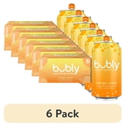 (6 pack) bubly Orange Creamsicle Sparkling Water, 12 fl oz, 8 Pack Cans