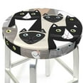 thumbnail image 3 of Naloa Colors Cats Round Bar Stool Cushion Cover 12-14 inch, Fits Kitchen, Office, Restaurant Chairs - 13 inch, 3 of 7