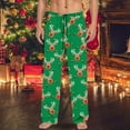 thumbnail image 2 of BOOMNY Christmas Men's Pajama Pants Wide Leg Pajamas Pants for Men Xmas Graphic Soft Pj Bottoms Pant With Pockets Cozy Homewear Loungewear, 2 of 4