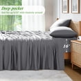 thumbnail image 3 of AiAngu Bamboo Full Sheet Set, Luxury Soft 4 Pieces Bed Sheets with 18" Deep Pocket, Gray, 3 of 8