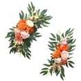 thumbnail image 4 of 2 piezas de flores artificiales para arco de boda, guirnalda floral colgante, decoración del hogar, bienvenida Naranja, 4 of 9
