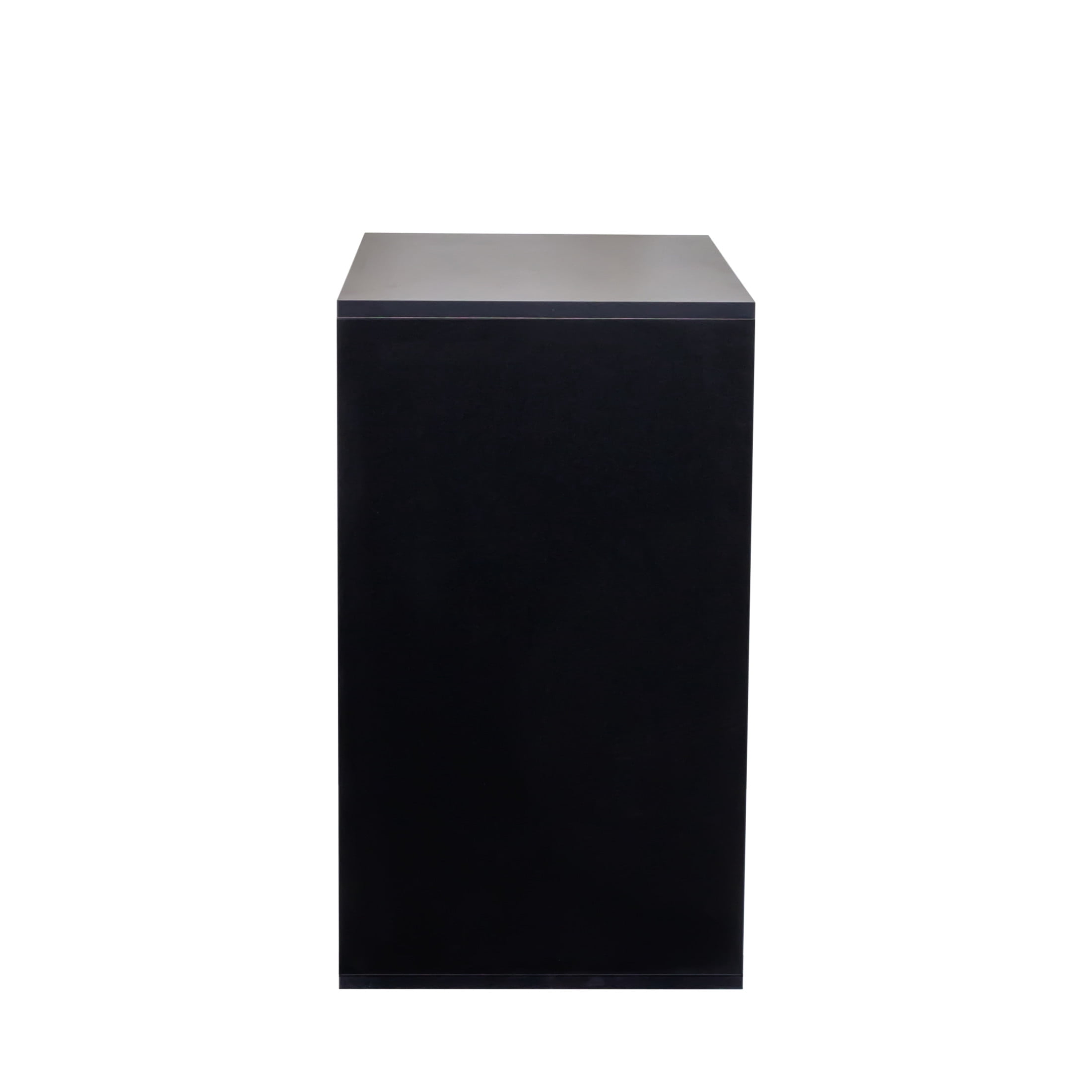 Noble House Kael 23.6" 4-Tier Stackable Shoe Display Cabinet, Tempered Glass Door, RGB LED with Remote, Black