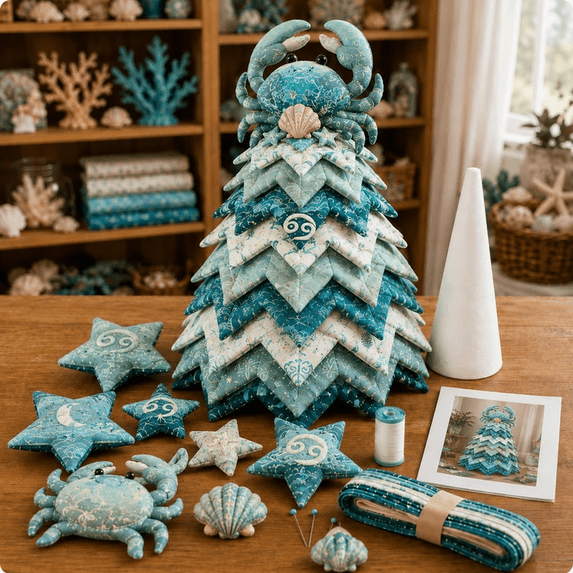 DIY Layered Zodiac Quilted Tree Kit, Full‑Supplied Craft Kit, Rewarding Hands‑On Activity for Astrology Fans to Form Tabletop Showpiece for Household Seasonal Arrangement