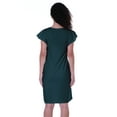thumbnail image 4 of Moomaya Summer Casual Dress w/ V Neck Flounce Sleeves Knee Length Tshirt Dresses, 4 of 6