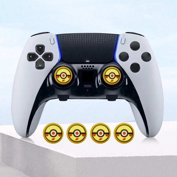 4 tapas de agarre de silicona analógicas para pulgar para PS5/Xbox One/Switch Pro (estilo F)
