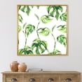 thumbnail image 2 of Designart 'Ancient Floral Tropical Leaves II' Tropical Framed Canvas Wall Art Print, 2 of 5