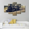 thumbnail image 3 of TISHIRON 5PCS Framed Steam TrainTheme Canvas Wall Art Set,50"x24" Air Smokey Steam Train Wall Canvas Art Decor, 3 of 7