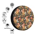 thumbnail image 4 of Sikiie Squirrel Mushroom Yellow Flower PVC Leather Spare Tire Wheel Cover Spare Tire Cover, for Car Truck SUV Camper Trailer Universal Fit(14-17in)-15 inch, 4 of 6