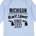 thumbnail image 4 of Inktastic Michigan Awesome Since 1837 Boys or Girls Long Sleeve Baby Bodysuit, 4 of 5