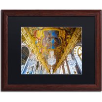Trademark Fine Art "Versailles Hall Of Windows" Canvas Art by Yale Gurney, Black Matte, Wood Frame