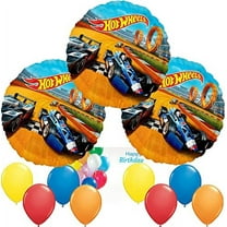 Anagram Hot Wheels Licensed Mylar Foil Balloon Set Bundle, Party Accessory, Multicolored