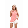 thumbnail image 3 of Blusas Sin Mangas para Mujer - Camisetas Sin Mangas Informales con Cuello en V de Verano, Camisas Holgadas con Cuello Liso, Rosa XL, 3 of 10