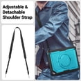thumbnail image 6 of FJLBDE Case for iPad Pro 10.5 Inch/iPad Air 3rd Gen 2019 with 360 Rotating Stand, Shoulder Strap, Heavy Duty Shockproof Cover, Sky Blue, 6 of 7