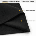 thumbnail image 6 of 4 Panels 100% Blackout Curtains 52x95 Inch, Grommet Window Curtains for Bedroom & Living Room, Black, 6 of 8