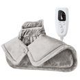 thumbnail image 1 of Heating Pad for Neck and Shoulder Birthday Christmas Gifts for Women Men Mom Dad Weighted Heated Pad for Pain Relief 6 Heat Settings 2H Countdown (Off White), 1 of 5