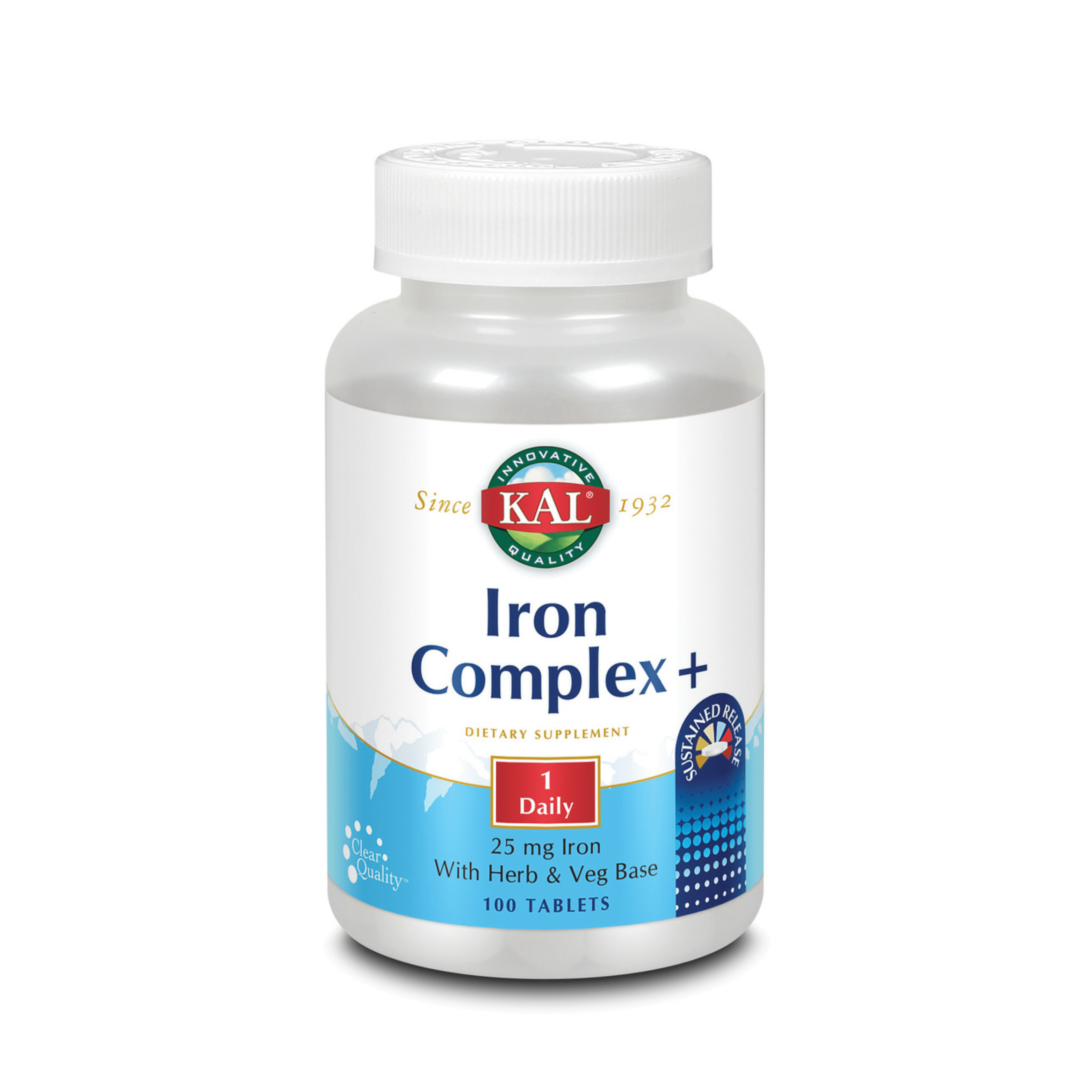 KAL Iron Complex + SR 25mg 100ct